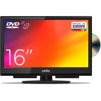 Cello C1624F 16" Full HD LED TV Integrierter DVD-Player Triple Tuner DVB-T/T2-C-S/S2 HDMI USB 230V „Pitch Perfect Sound“ für EIN einzigartiges Klangerlebnis