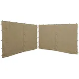 Quick Star Seitenwand für Pavillon 3x4 m 2 Stück Beige 3 x 4 m