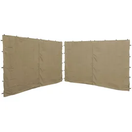 Quick Star Seitenwand für Pavillon 3x4 m 2 Stück Beige 3 x 4 m