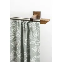 GARESA Gardinenschiene GARESA "Cubus, Quadros Innenlauf", braun (chromfarben, nussbaum), L:160cm, Gardinenstangen, Gardinenschiene, Innenlauf-Vorhanggarnitur, verlängerbar, Holz-Aluminium