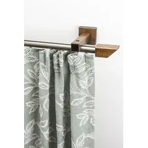 GARESA Gardinenschiene GARESA "Cubus, Quadros Innenlauf", braun (chromfarben, nussbaum), L:160cm, Gardinenstangen, Gardinenschiene, Innenlauf-Vorhanggarnitur, verlängerbar, Holz-Aluminium