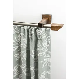 GARESA Gardinenschiene GARESA "Cubus, Quadros Innenlauf", braun (chromfarben, nussbaum), L:160cm, Gardinenstangen, Gardinenschiene, Innenlauf-Vorhanggarnitur, verlängerbar, Holz-Aluminium