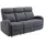 vente-unique Couch Polyester 3-Sitzer Grau