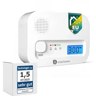 smartwares Kohlenmonoxid-Melder 10 Jahres Sensor