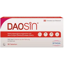 DAOSiN® Tabletten DAO unterstützt den Abbau von Histamin aus der Nahrung im Darm