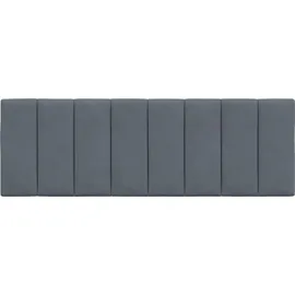 vidaXL Kopfteil-Kissen "Hanko" Dunkelgrau 140 cm Samt