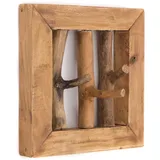 creedwood Wandgarderobe, Natur, Holz, Echtholz,Mahagoni, Vintage, 11x25x25 cm, Garderobe, Garderobenleisten | Garderobenhaken