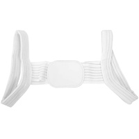 Anti-Ruckler-Korrekturgürtel Haltungskorrektur, atmungsaktiver Schulter-Rücken-Glätteisen, verstellbare obere Rückenstütze (Weiss)