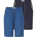 Doppelpack Sweatbermuda ELDORIN blau- 52/54