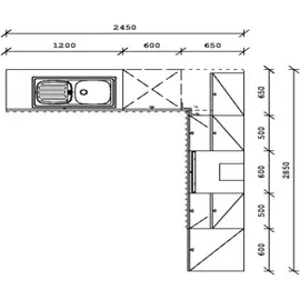 BASIC by Balculina Winkelküche Turin L-Form 370 cm weiß