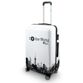 Berwin Bituxx Kofferset 3teilig Design Fly The World White MS-17311 - Bunt