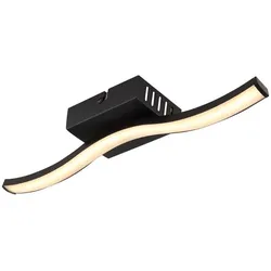 Deckenleuchte Deckenlampe Wohnzimmerleuchte LED gewellt schwarz opal Küche