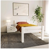 Home Affaire Einzelbett »"OFI", Jugendbett, Skandinavisches Design, zeitlos elegant«, zertifiziertes Massivholz, Liegefläche 90x200 cm, weiß