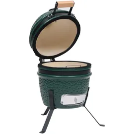 vidaXL 2-in-1 Kamado-Grill Smoker Keramik grün