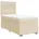 Boxspringbett mit Matratze Creme 100x200 cm Stoff