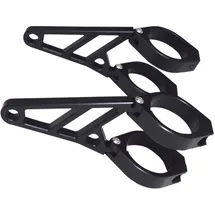 Highsider CNC Lampenhalter Set für Motorrad 38-41 mm Schwarz