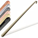 JK Trade® 72cm STABILER Edelstahl Schuhlöffel Lang | 2mm polierter Metall Schuhanzieher Lang zum Stehen | Schnell & Einfach | optimierte Länge & Breite | Shoe Horn | Business | Aufhängbar