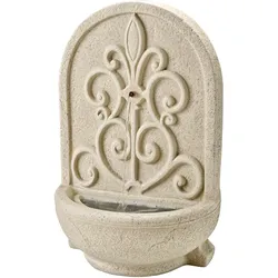 Brunnen - Wand- und Standbrunnen - rund - GRC Beton - H: 54cm - Außen - beige
