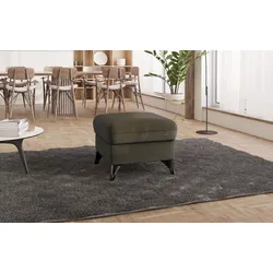 Polsterhocker SIT & MORE "Astoria", grün (olive), B:63cm H:48cm T:74cm, 100% Polyester, Hocker, Passend zur "Astoria"-Serie