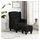 vidaXL Ohrensessel mit Fußhocker Stoff 67,5 x 94 x 69 cm Schwarz