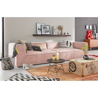 Big-Sofa TOM TAILOR HOME "BIG CUBE" Sofas Gr. B/H/T: 240 cm x 66 cm x 122 cm, Samtstoff TSV, ohne Sitztiefenverstellung, rosa (rosa tsv 27) XXL Sofas