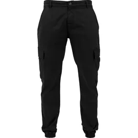 URBAN CLASSICS Washed Twill Cargohose Black 32