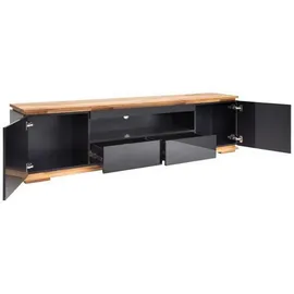 MCA Furniture TV-Lowboard 202 cm schwarz/Asteiche