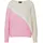 s.Oliver Feinstrickpullover mit Fledermausärmeln Pink / Weiß 4XL