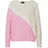 s.Oliver Feinstrickpullover mit Fledermausärmeln Pink / Weiß 4XL