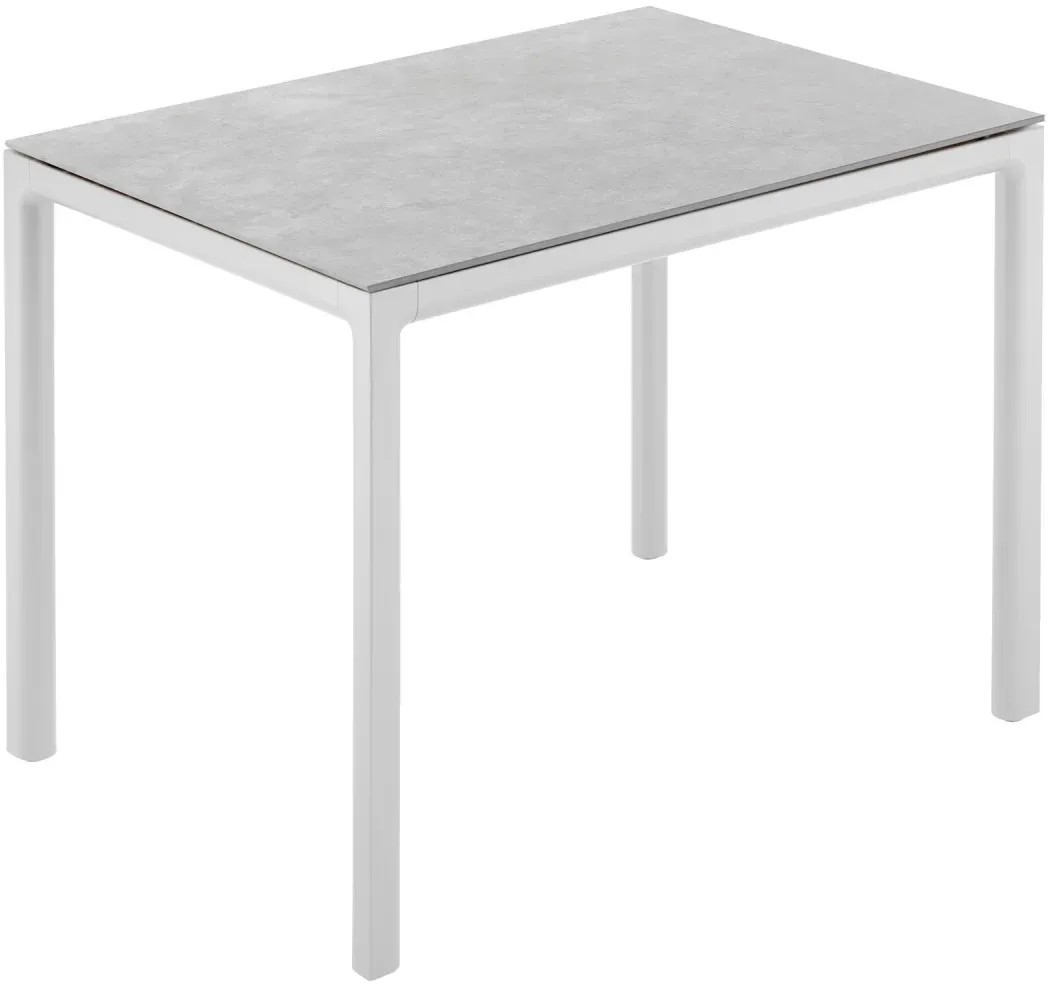 Tisch Soft weiß - 80 x 60 cm 400 - Teak