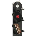 VCM Wandregal Sulda 33 x 26 x 107 cm Schwarz