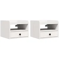 VidaXL Nachttisch 2 pcs Weiß 38 x 36 x