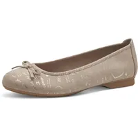 Jana Damen Ballerinas Elegant Vegan, Beige (Beige Print), 41