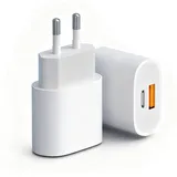 2er-Pack iPhone 17/16 USB C Ladegerät, 25W 2Port USB C Schnellladegerät Power Adapter für iPhone 15 14 13 12 11 Pro Max Plus Air XS XR X SE 8 7, Handy Netzteil Stecker Charger Ladestecker Ladeadapter