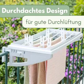 GarPet Heizungstrockner Heizkörper Badewanne Balkon Wäsche Trockner inkl Wäscheklammern