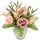 I.GE.A. Kunstblume I.GE.A. "Gesteck Rosen im Topf", lila (mauve), B:26cm H:24cm L:26cm, Polyester, Kunstpflanzen