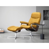 Stressless Relaxsessel STRESSLESS Consul Sessel Gr. ROHLEDER Stoff Q2 FARON, Cross Base Wenge, Rela x funktion-Drehfunktion-PlusTMSystem-Gleitsystem-BalanceAdaptTM, B/H/T: 82 cm x 102 cm x 72 cm, gelb (yellow q2 faron) Lesesessel und Relaxsessel