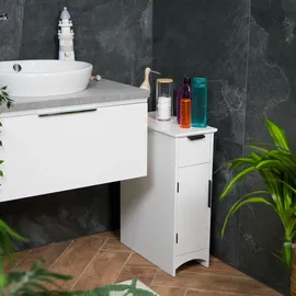 Relaxdays Nischenschrank Beistellregal 21 x 61,5 x 46 cm Weiß