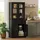 Homcom Hochschrank 0 x 0 cm Schwarz Metall/MDF/Spanplatte