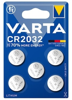 VARTA Professional Electronics Knopfzelle Batterie CR 2032 5er Blister