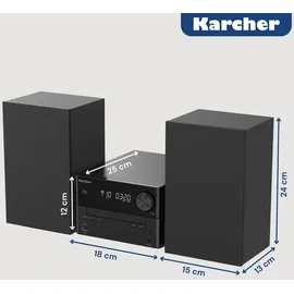 Karcher MC 6475D Stereoanlage Kompaktanlage mit DAB+ Radio, Bluetooth, USB und 20W RMS