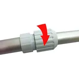 Steinbach Teleskopstange 2-teilig Silber/Weiß 240-480 cm