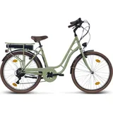 VILLETTE Elektro-Cityfahrrad Vintage 26 Zoll Grün