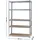 Wiltec Schwerlastregal Metall 120x60x204cm silber mit 5 Ablagen