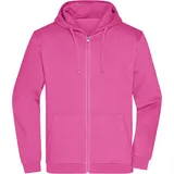 James & Nicholson Kapuzen Sweatjacke Hoodie Pink 4XL