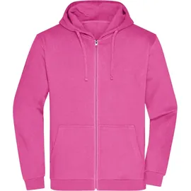 James & Nicholson Kapuzen Sweatjacke Hoodie Pink 4XL