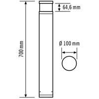 ESYLUX LED-Pollerleuchte ALVA BL EL10821271