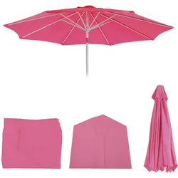 Ersatz-Bezug für Sonnenschirm Asti, Sonnenschirmbezug Ersatzbezug, Ø 3m Stoff/Textil 5kg ~ pink