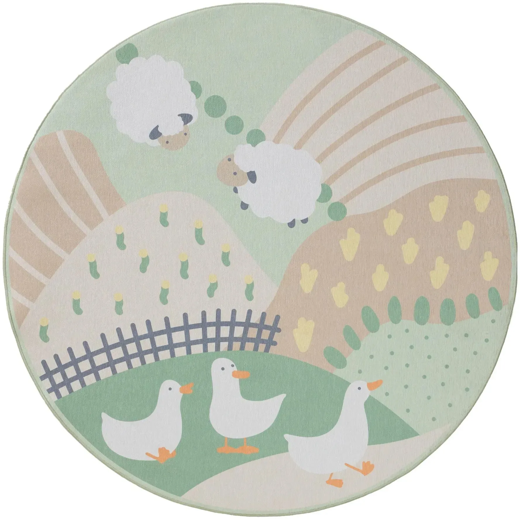 Lytte Kinderteppich Merle Multicolor ø 120 cm - Teppich für Kinderzimmer