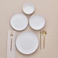 KARACA Streamline New Saturn V2 Gold Tafelservice 24-tlg. weiß/golden